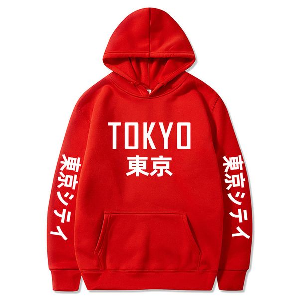 

japanese hip hop hoody harajuku tokyo printing men women casual pullover sweatshirts 2020 fashion hoodies dropshipping, Black