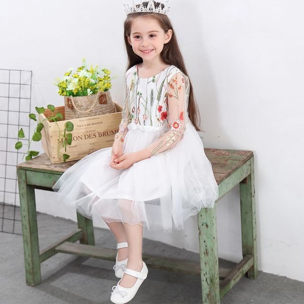 

vaa4c ins новый средний и платье girlsprincess 2019 лето основной корейский большой сетки платье принцессы детская детская одежда юбка emk1r, Black;gray