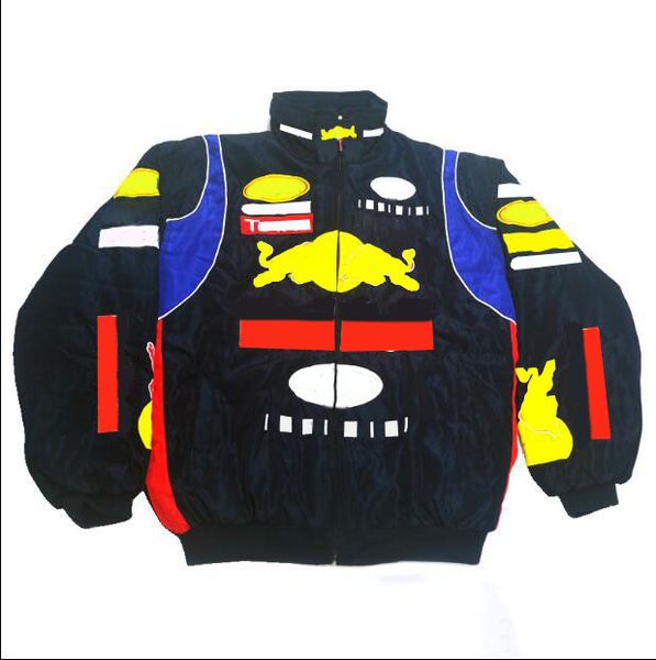 

f1 trendy racing suit, european and american style, college style, autumn and winter casual cotton clothing, winter jacket, full embroidery,
