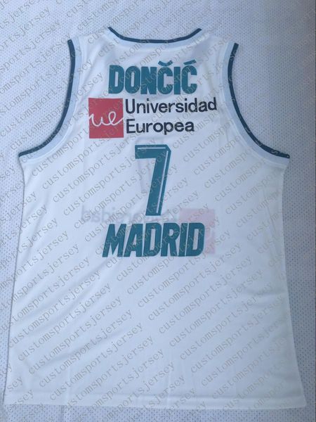 Maglia da basket Luka Doncic Madrid all'ingrosso a buon mercato Euroleague bianca NUOVA alta qualità