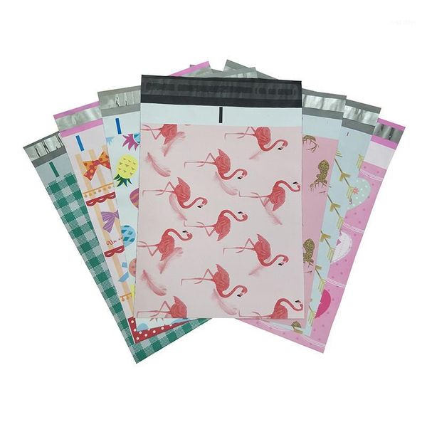 

10pcs 10x13inch poly mailer 25.4x33cm colorful totes mix pattern poly mailer self seal envelopes1