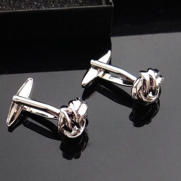 

2020 spot wholesale boutique cuff links metal twist cufflinks rose cufflinks fashion man and women shirts, Silver
