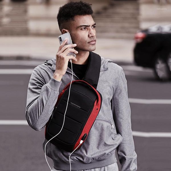 

fashion men's chest bag usb charging men's business shoulder bag casual waterproof outdoor travel crossbody1