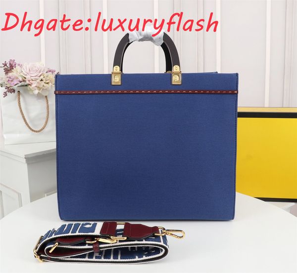 

luxurys designers shoulder bags handbag shopping bag handbag day imported canvas material shoulder bags large capacity messenger bag