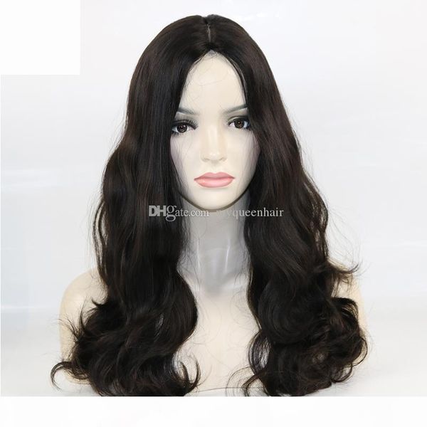 

my queen silk base lace front human hair wigs jewish wig kosher european virgin hair unprocessed for women costom order, Black;brown