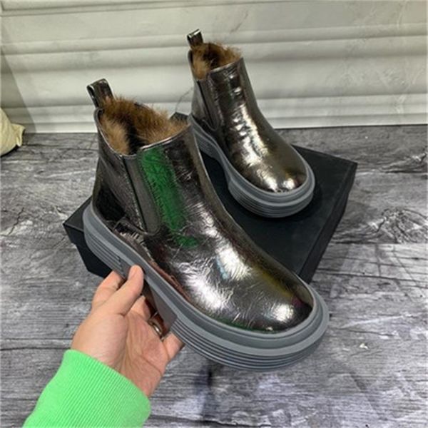 

female 2021 new cotton warm winter teddy shoes snow thick women's boots black silver red mujer 35-40 l98m