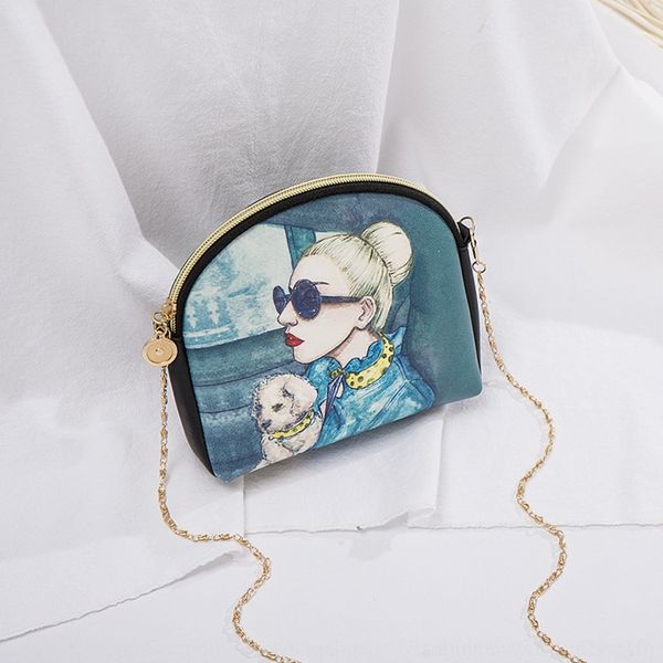 

2z813 summer fashion new print cartoon character print simple women's hipster summer printed women's bag chain bag tbwgs
