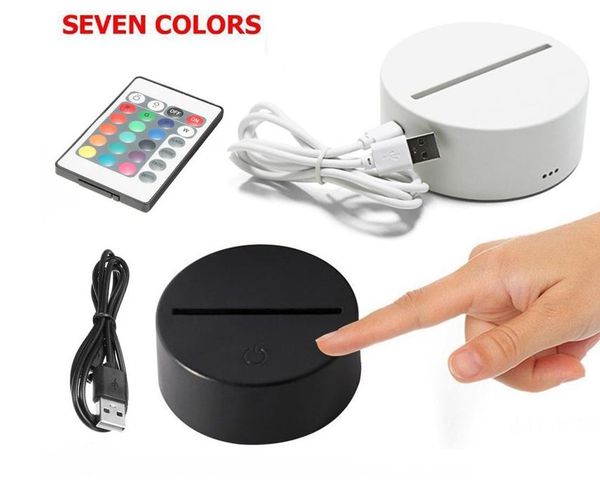 

rgb led lights 3d touch switch lamp base for 3d illusion lamp 4mm acrylic light panel 2a battery or dc 5v usb