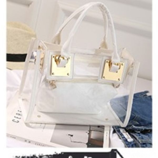 

29qdk 2020 version hand-held jelly bagbeach bagsingle shoulder transparent messenger women's new of crystal crystal chaozimu bagkorean