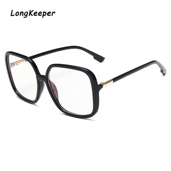 

retro square optical eye glasses frame men women trending styles oversized glasses black friday computer reading eyeglasses frame, White;black