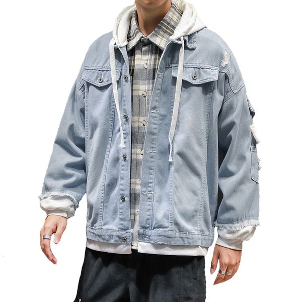 

spring autumn new windproof street tide mark quality men's jacket denim thin nfiz, Black;brown