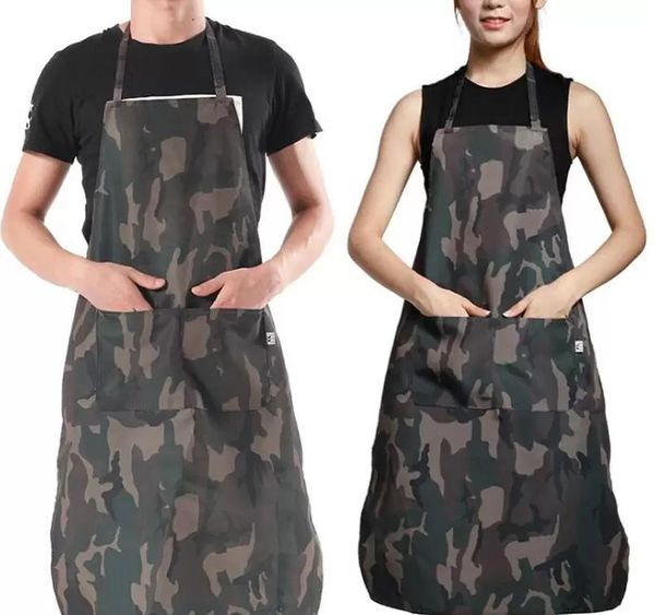 Uomini donne Cucina Cucina grembiule Camouflage Grembiule Anti-olio Bib Senza maniche Grembiule Grembiule Househould Strumenti di pulizia GRATIS