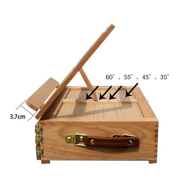 

art adjustable artist beech wooden tablesketch box ease qylsim lipper