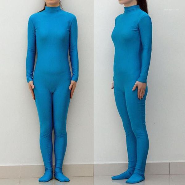 

lbs017) lycra spandex lake blue party leotard catsuit halloween cosplay costume fetish zentai suits wear1, Black