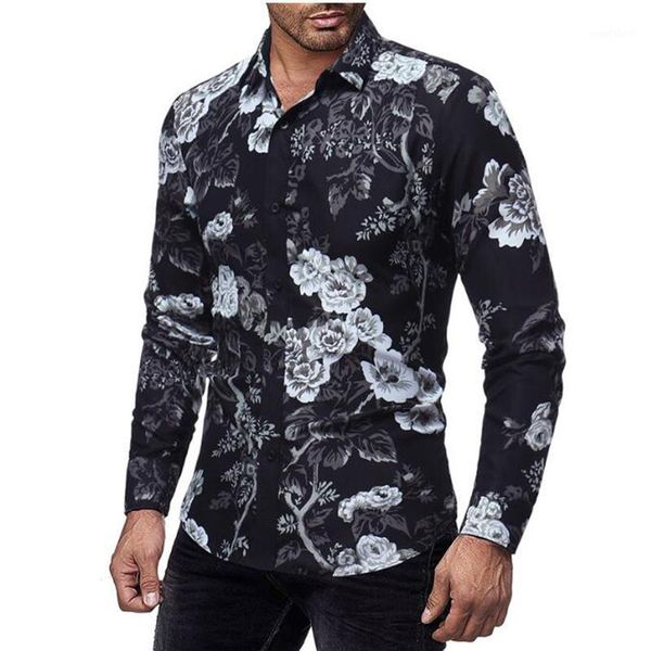 

black shirts for men formal summer hawaiian shirt long sleeves casual men shirts social summer beach fashion shirt1, White;black