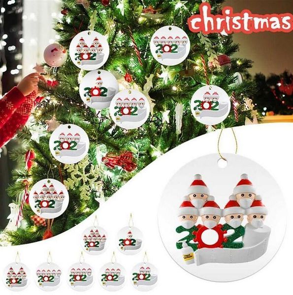

2020 quarantine christmas birthdays party decoration gift product personalized family of 4 ornament pandemic social distancing hand sanitize