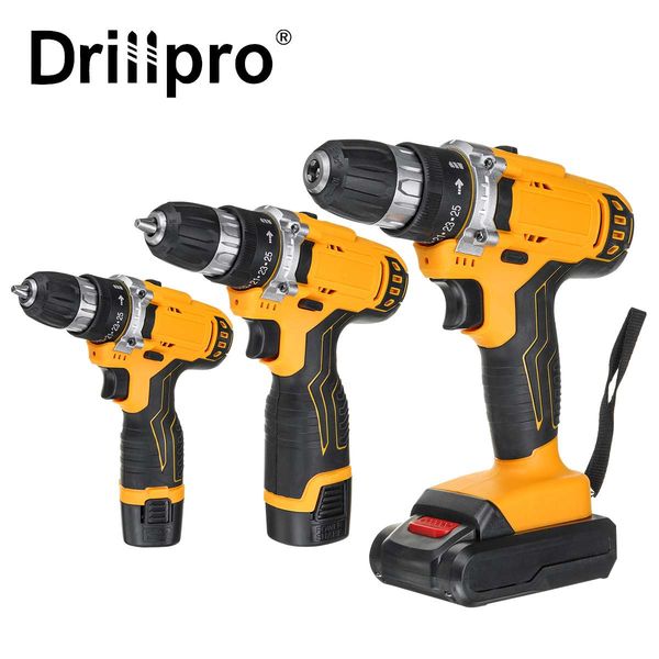 

12v 18v 21v cordless ударная дрель 2-speed ​​электрическая отвертка беспроводная питания driver 3/8-дюймовый перезаряжаемые 1 литий-ионная а