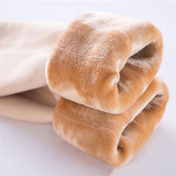 

winter new fashion women's warm soft leggings high elasticity womens leggings thick velvet pants plus size high quality, Black