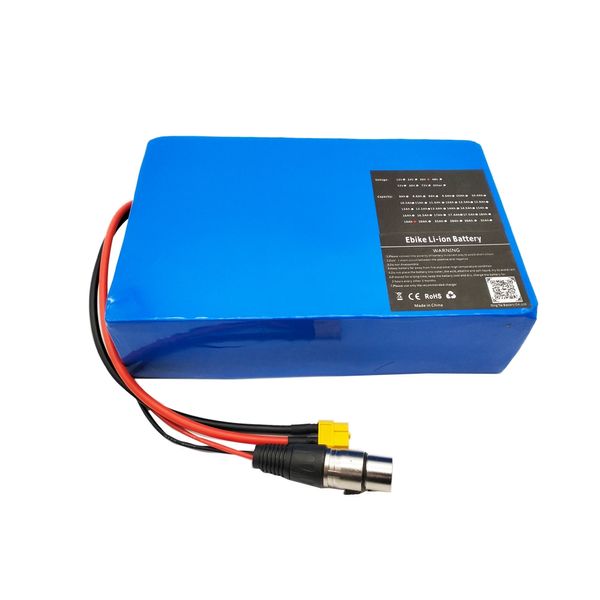 Batterie escooter personalizzate da 1200 W Batteria al litio per triciclo elettrico da 48 V 25 Ah 1500 W con caricabatterie