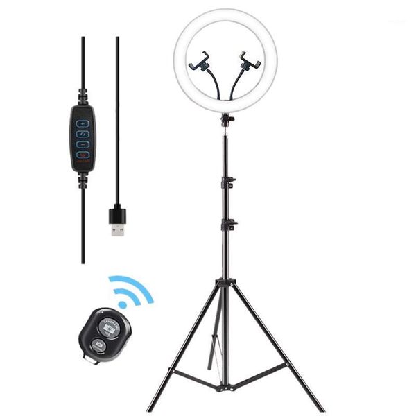 

flash heads led ring light with tripod stand, up to 210cm selfie for live streaming, video, makeup, pography.1