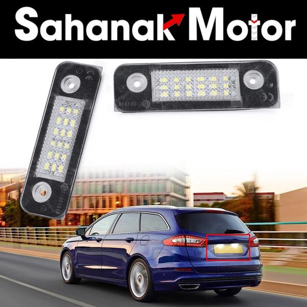 

2pcs 12v 18 led canbus auto tail light car license plate light number plate lamp indicator for fusion fiesta 5 mondeo