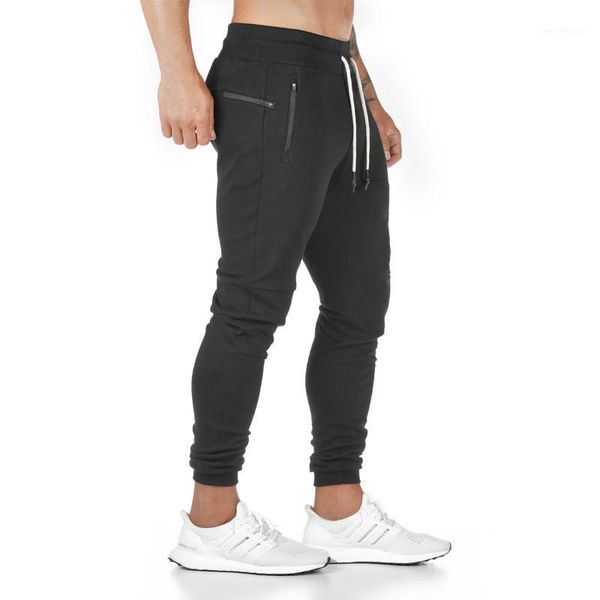 

men's pants mens joggers casual fitness men sportswear tracksuit bottoms man skinny sweatpants trousers male gyms jogger track pants1, Black