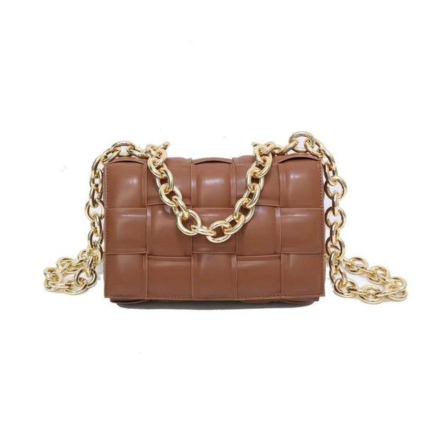 

2020 new fashion woven female bag net red thick chain ladies shoulder bag korean simple messenger women's handbag