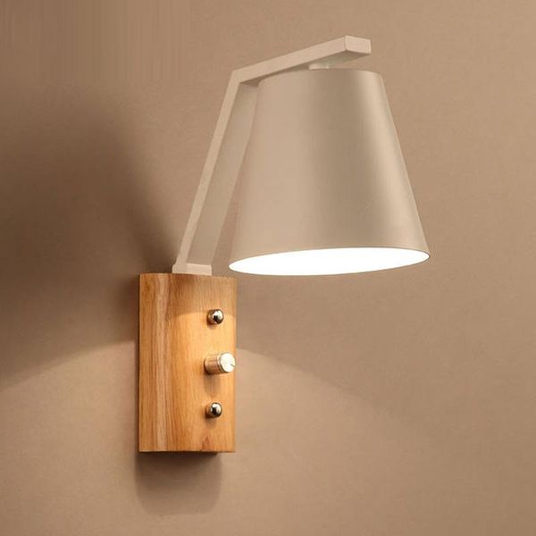 

wall lamp creativity nordic style solid wood living room wall lamp corridor stair modern simple bedroom bedside with