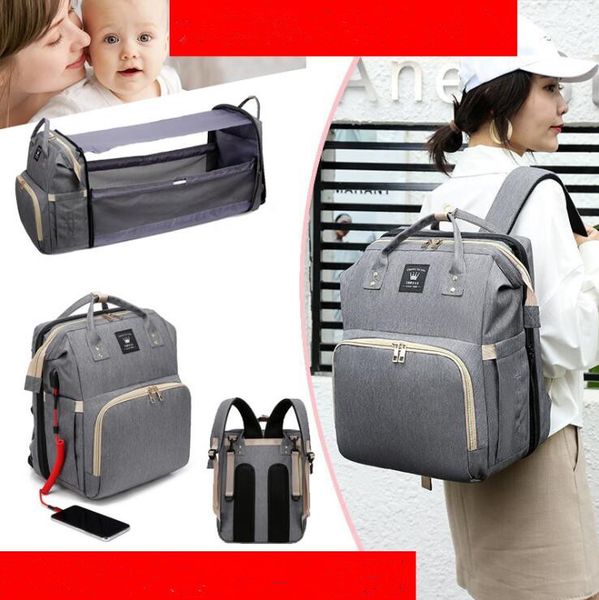 

moms dads multifunctional diaper bag bed backpack baby bed cribs bags mummy travel maternity nursing handbag for stroller ing