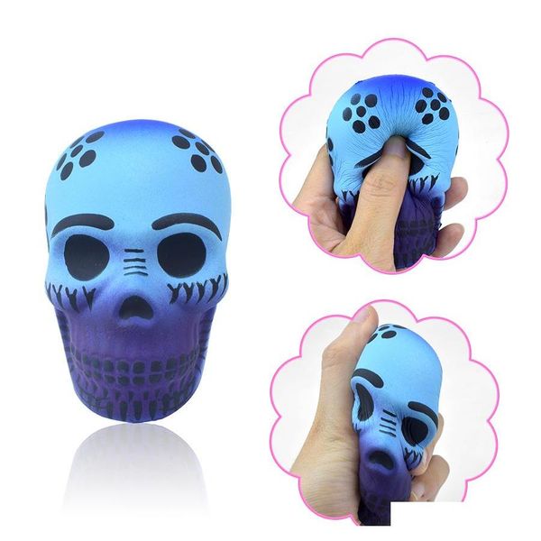 

punk skull squishy toy slow rising squishies squeeze toys for kid stress relief gifts for teens adults soft pu home d sqcrlf toys2010