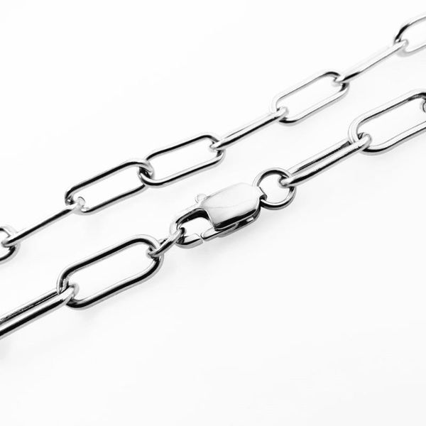

7mm stainless steel shinny chain men's necklace jewelry, Silver