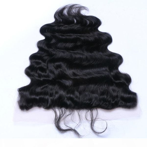 

13*4 inch lace frontal closure brazilian body wave virgin human hair tangle & shedding ear to ear frontal, Black;brown