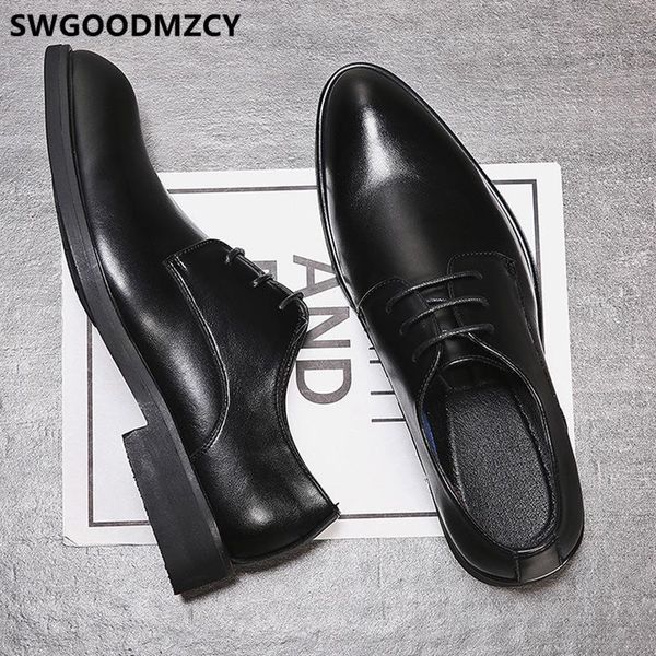 

leather shoes men classic italian brand elegant shoes for men loafers coiffeur wedding dress oxford formal ayakkabi, Black