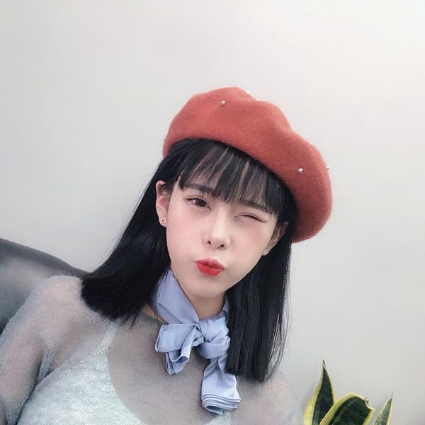 

berets caps for women chapeu pearl wool beret women autumn and winter british retro octagonal hat kapelusz sombreros de mujer, Blue;gray
