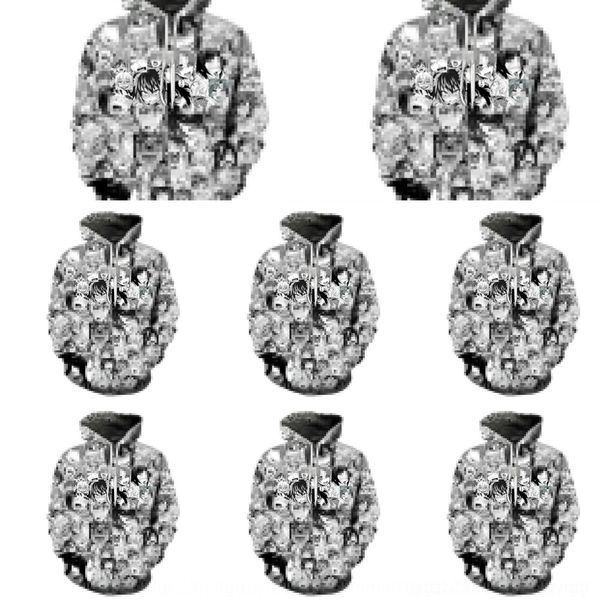

tykqw 3d animation selling printing cover hooded 3d cartoon sweater animation printing selling cartoon cover hooded sweater 5hdis, Black