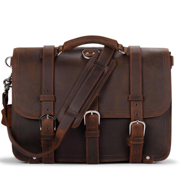 

vintage style genuine leather men lapbusiness bag luxury handmade messenger bag original
