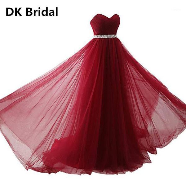 

simple 2019 women wine red evening dress formal tulle dresses sweetheart neckline sequin beaded prom graduation party dress1, White;black