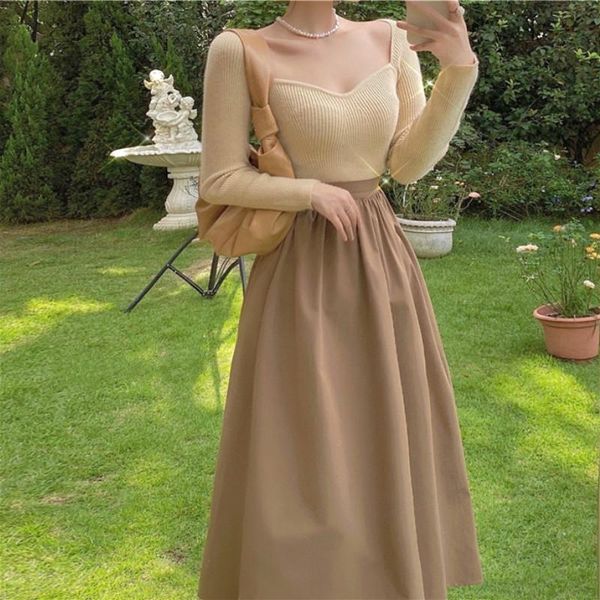 

sweater set women solid knitted sweater+elastic waist skirt fashion two piece set female 2020 autumn knitted suits korean winter, Gray