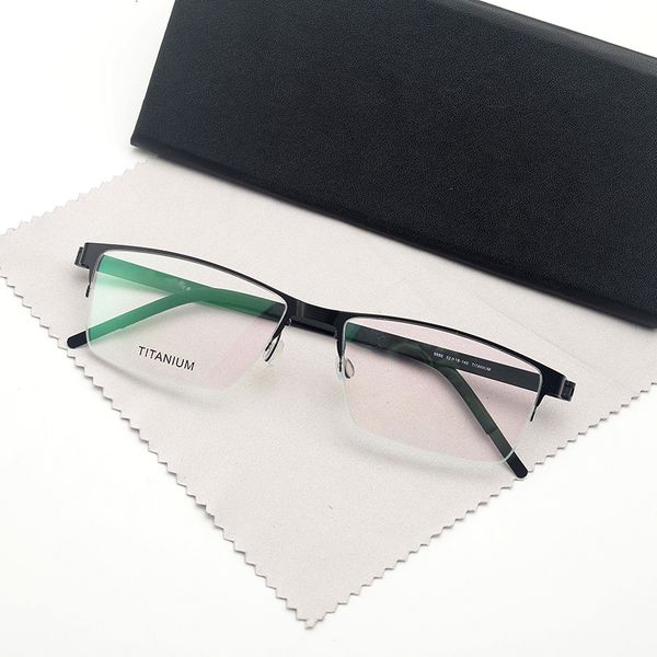 

2021 new super light semi-rimmed glasses rectangle frames for male woman prescription grade eyeglasses 5jxz, White;black
