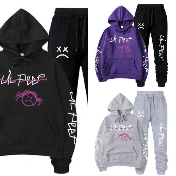

sweater 2020 + style lil men's peep love lil.peep sweatpants suit hooded pullover sweatshirt sudaderas crybaby hoodie, Black