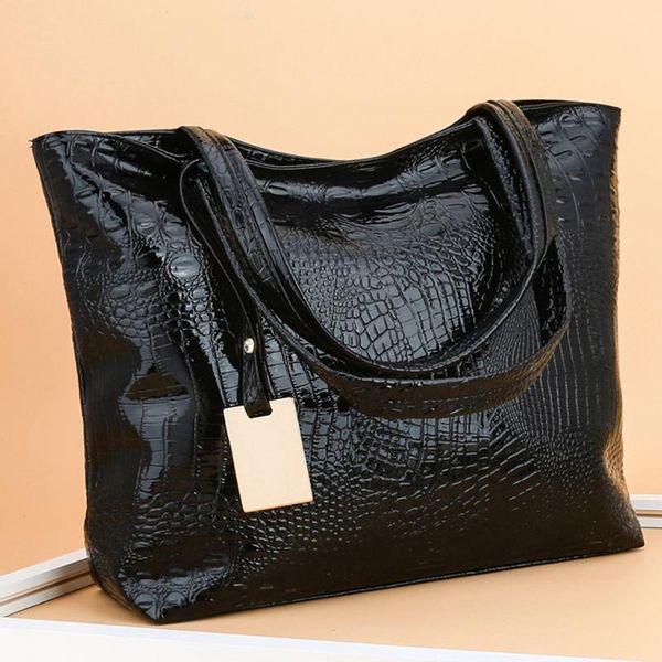 

2020 retro casual large-capacity handbag classic pu leather totes women office totes handbag vintage style women's shoulder bags