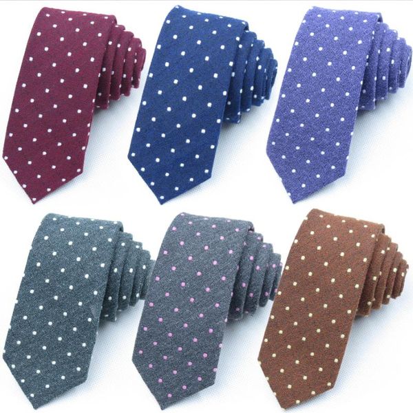 

mens cotton dot ties for men fashion neck tie classic man slim necktie gift wedding business suit designer handmade formal tie, Black;gray
