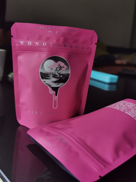 

empty wonderbrett mylar bag bags edibles indoor local pink 3.5g orchid black 10x12.4cm premium packaging wmtrnj dhsybaby