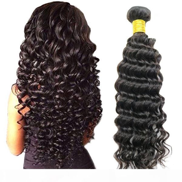 

brazilian virgin hair deep wave human virgin hair extensions weave 3 or 4 bundles deep curly weave bundles remy curl for black women