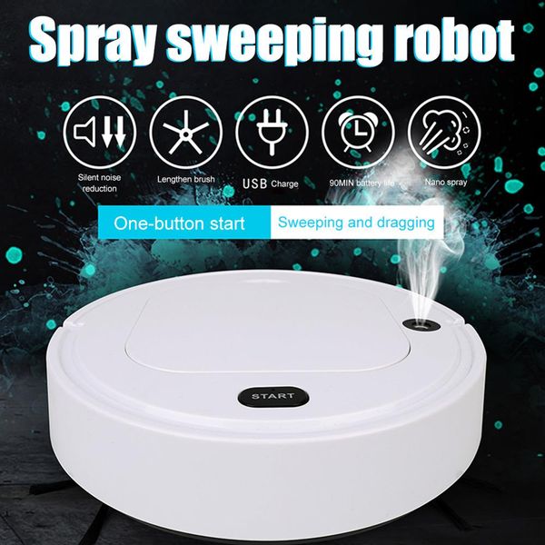 

home 4 in 1 robot vacuum cleaner spray sweeping robot cleaning machine usb charging vacuum cleaners dry and wet mopping robot