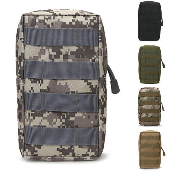 

outdoor tactical sports pockets mobile phone bag nylon camouflage men multifunction waist bag molle pouch