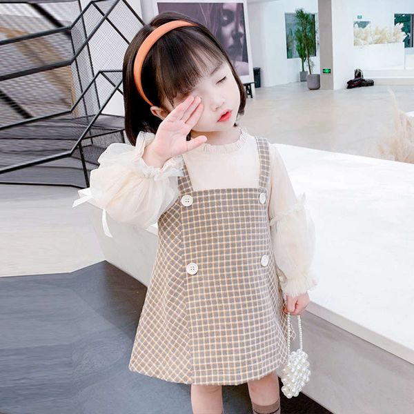 

wear girls' autumn winter children's two piece suit of foreign sle and fragrance, Red;yellow