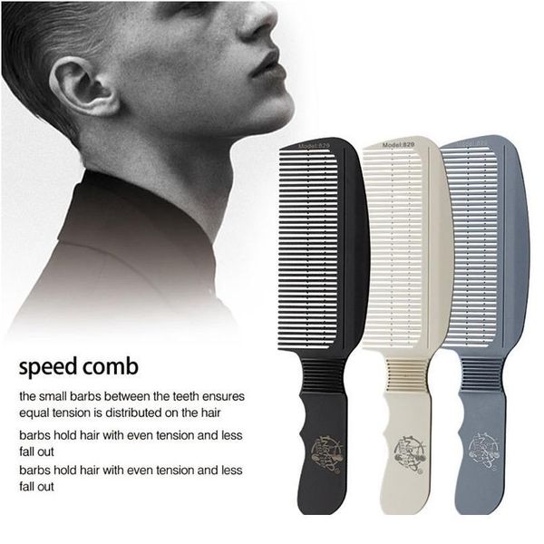 

anti-static hair cutting comb hairdressing comb detangle straight hairbrush d2ta anti-sta wmthll, Silver