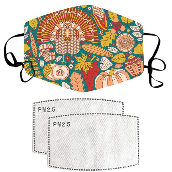 

день благодарения маска для лица респиратор mascaras с активированным углеродным фильтром печать ткани маска для лица mascarilla #fl sqcyrn