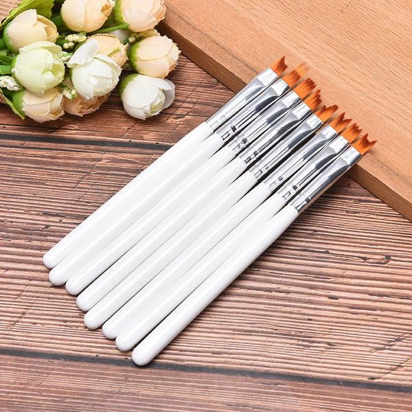 

8pcs nail art brush set petal pen flower pen diy painting various shapes nail, Yellow